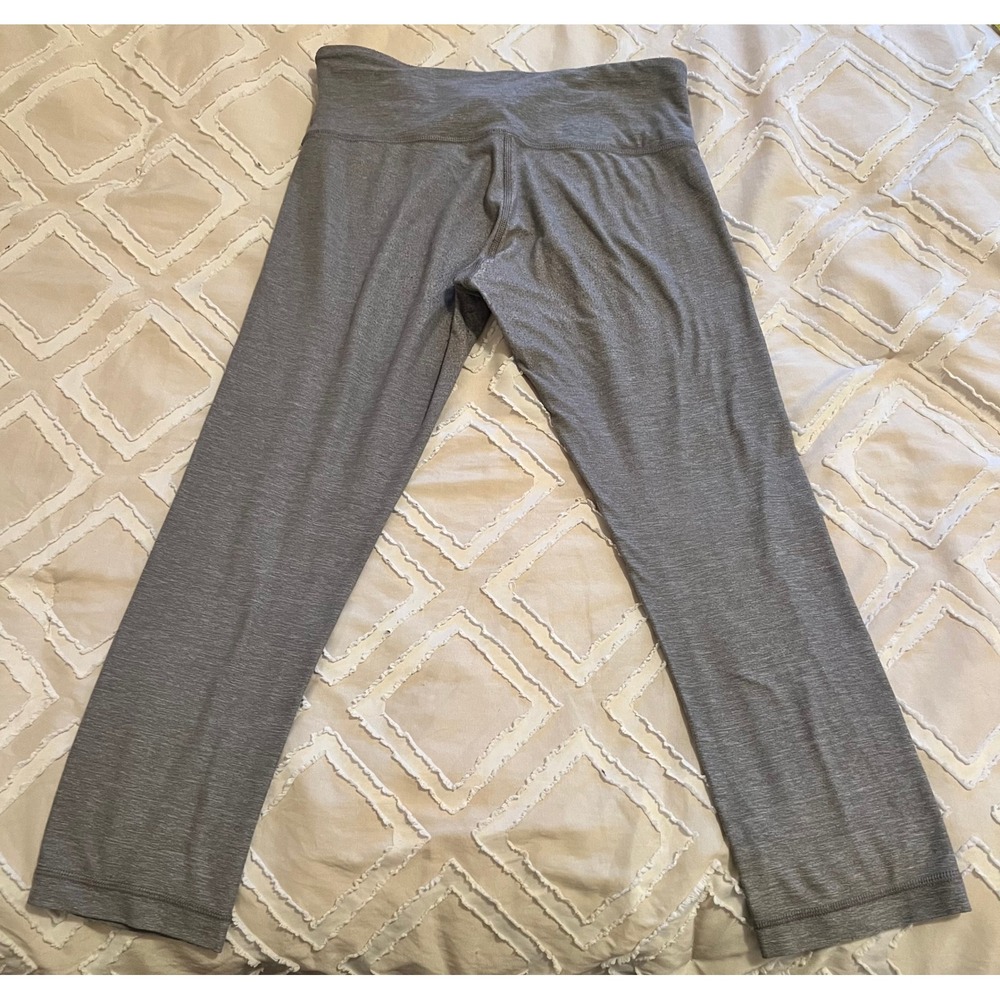 Lululemon Wunder Under Crop Leggings Heathered Grey Space Dye Luon Size 6